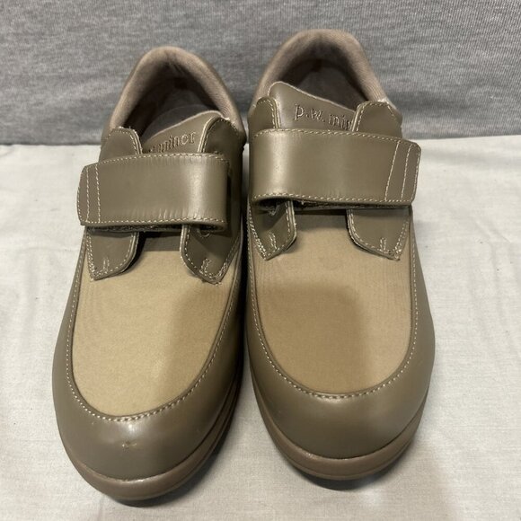 PW Minor Pleasure Strap Taupe Leather Orthopedic Shoes Womens Size 7 W - Picture 2 of 7